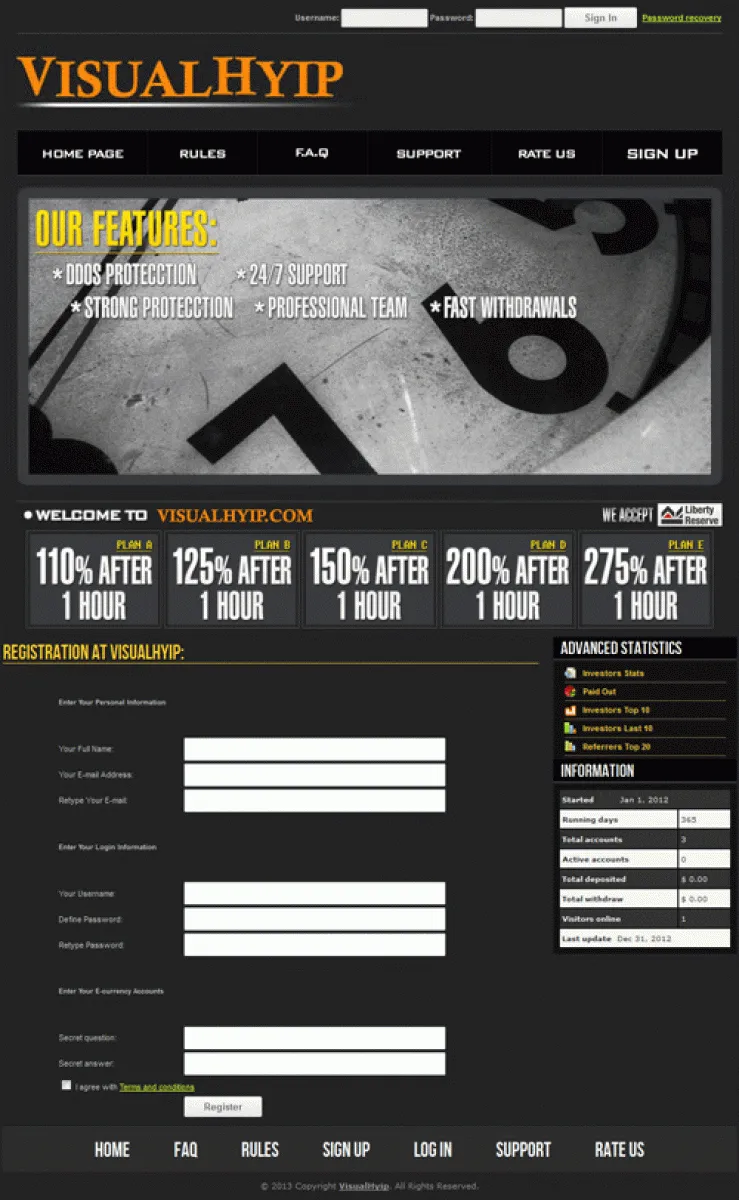 Investment Hyip Template ID - ZVPT1025 demo Page 2