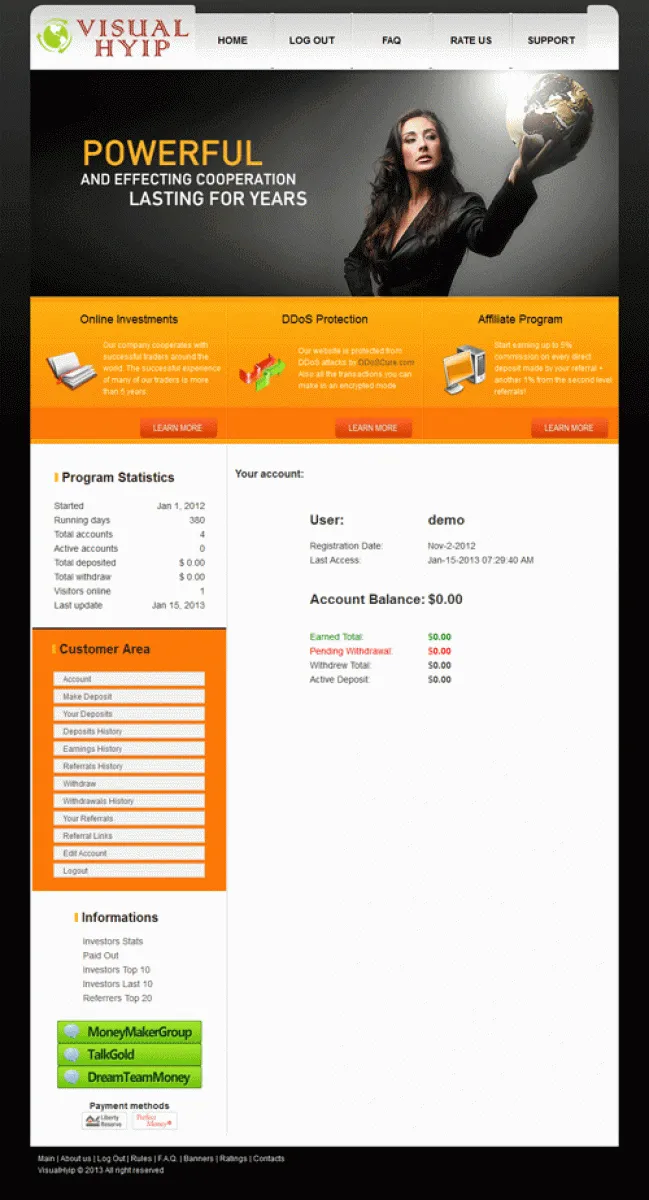Investment Hyip Template ID - ZVPT1026 demo Page 3
