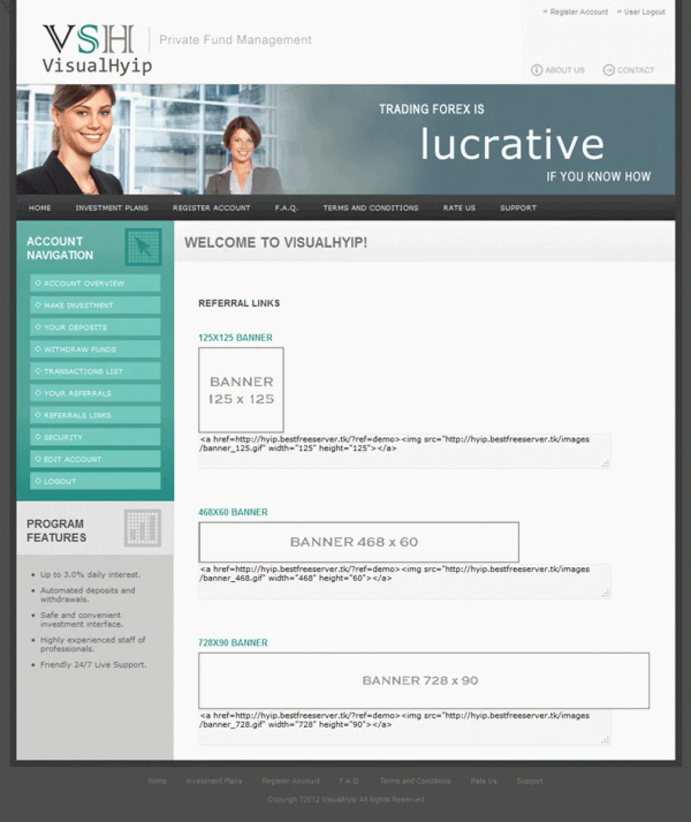 Investment Hyip Template ID - ZVPT1027 demo Page 7