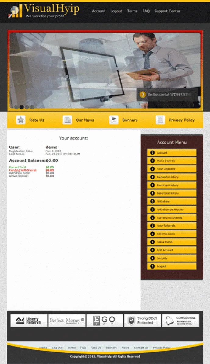 Investment Hyip Template ID - ZVPT1031 demo Page 5