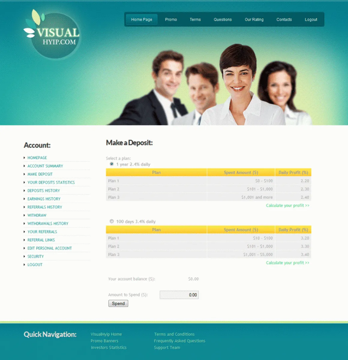 Investment Hyip Template ID - ZVPT1032 demo Page 3