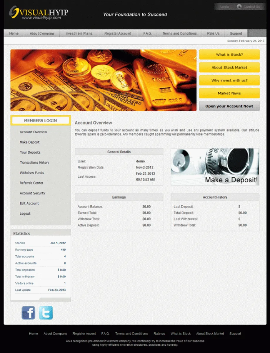 Investment Hyip Template ID - ZVPT1034 demo Page 3