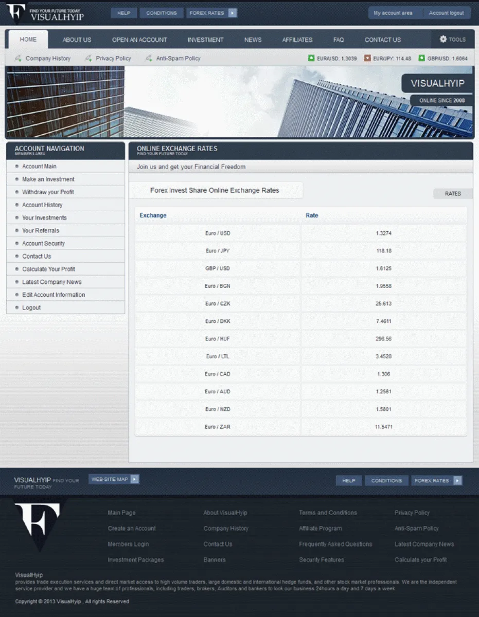 Investment Hyip Template ID - ZVPT1036 demo Page 8