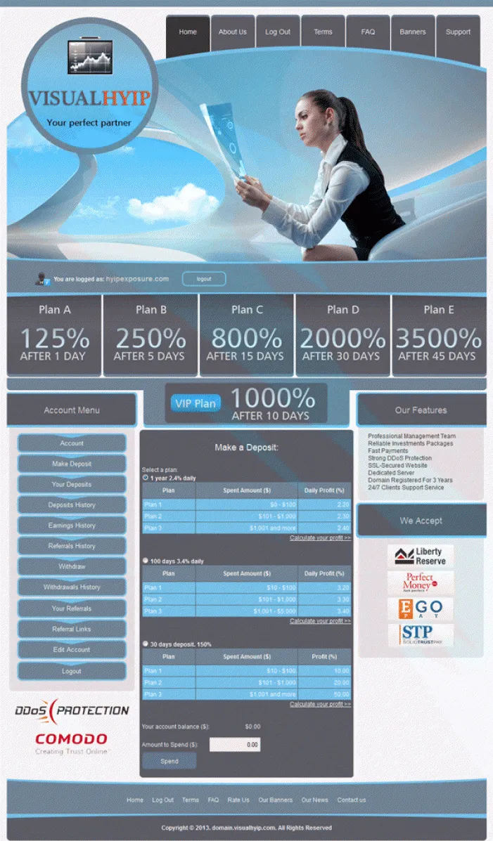 Investment Hyip Template ID - ZVPT1037 demo Page 8