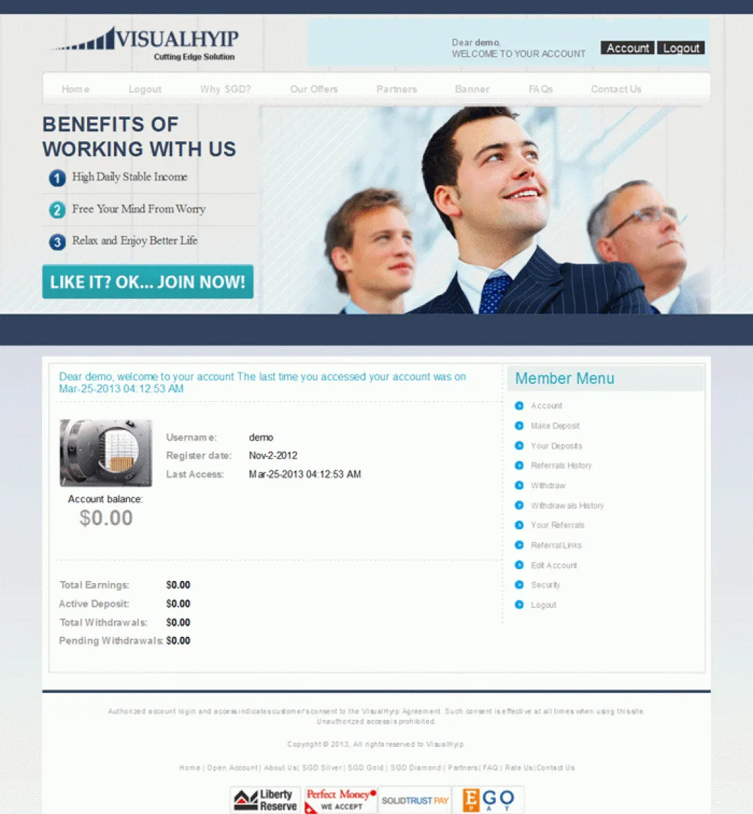 Investment Hyip Template ID - ZVPT1038 demo Page 2