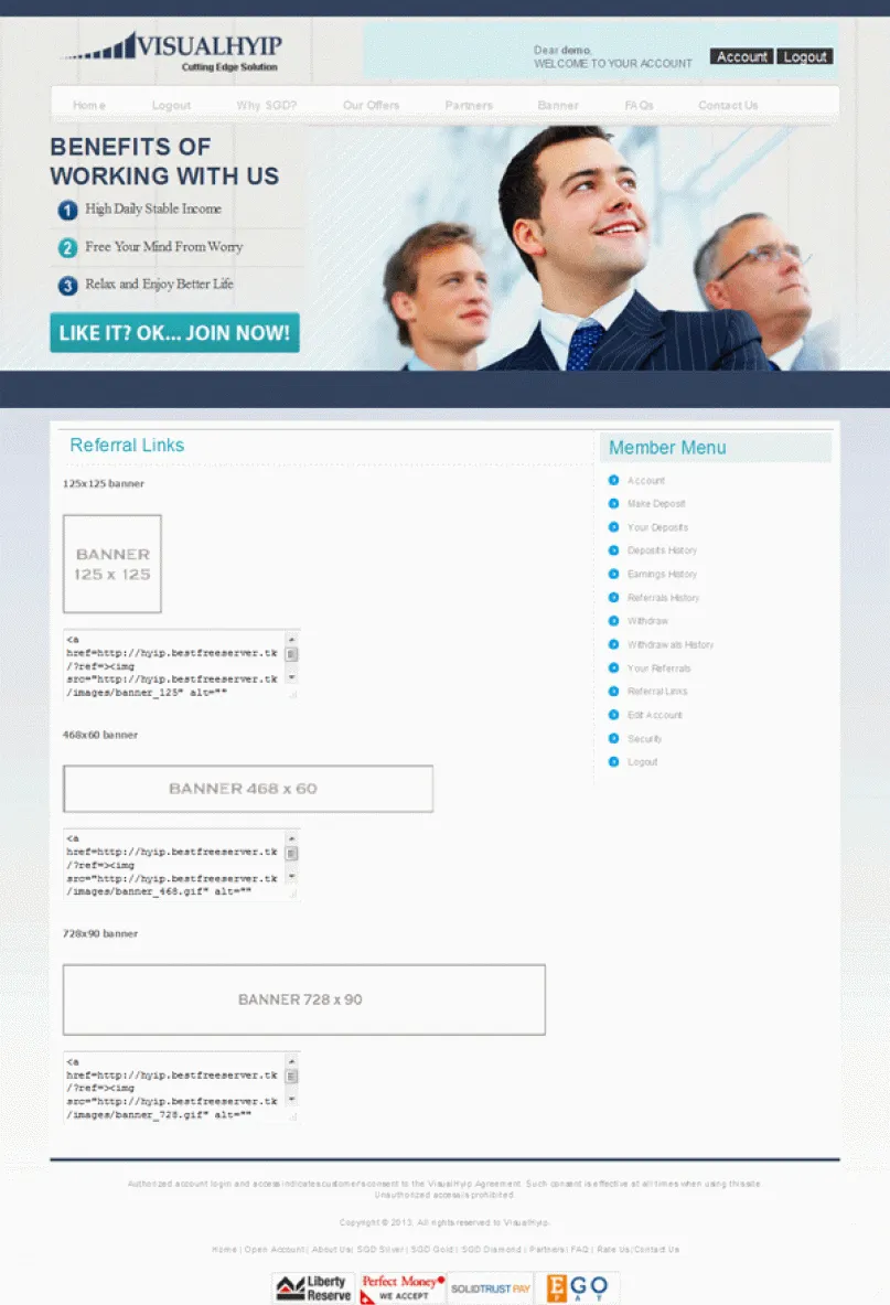 Investment Hyip Template ID - ZVPT1038 demo Page 6