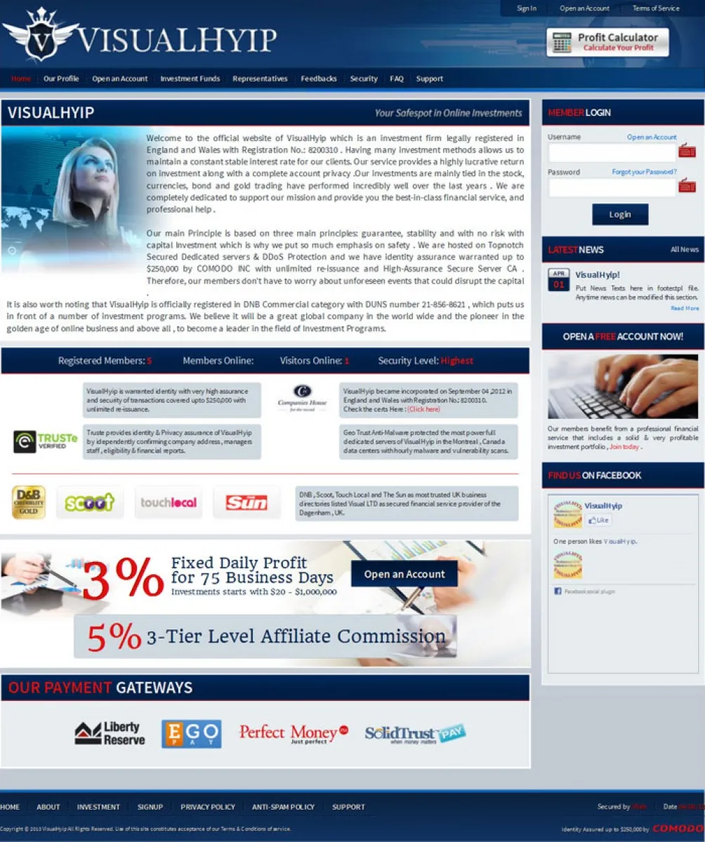 Investment Hyip Template ID - ZVPT1040 Preview