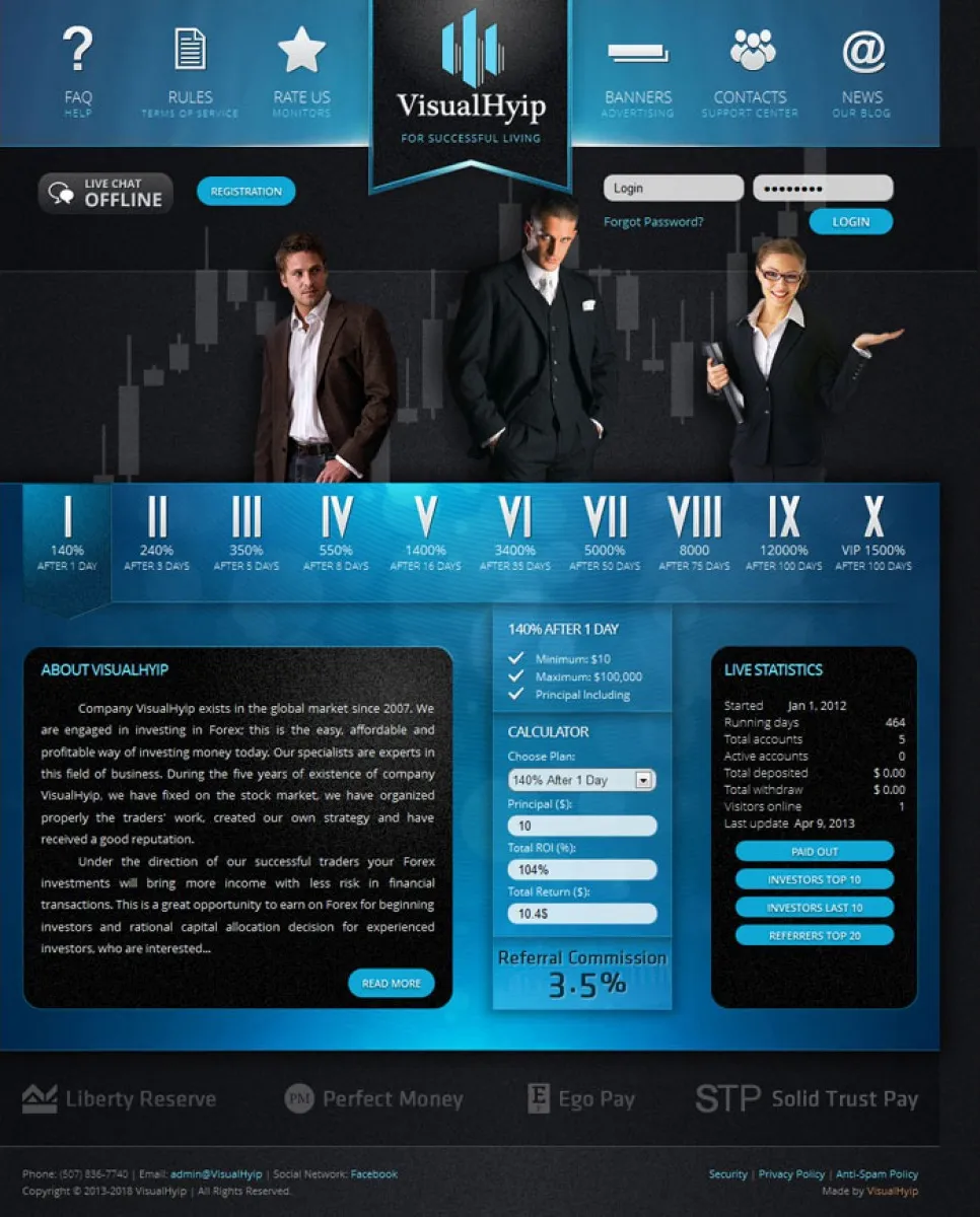 Investment Hyip Template ID - ZVPT1041 Preview