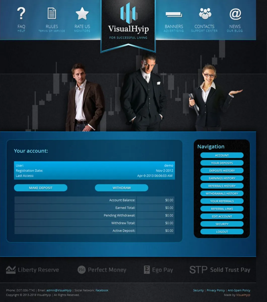 Investment Hyip Template ID - ZVPT1041 demo Page 2