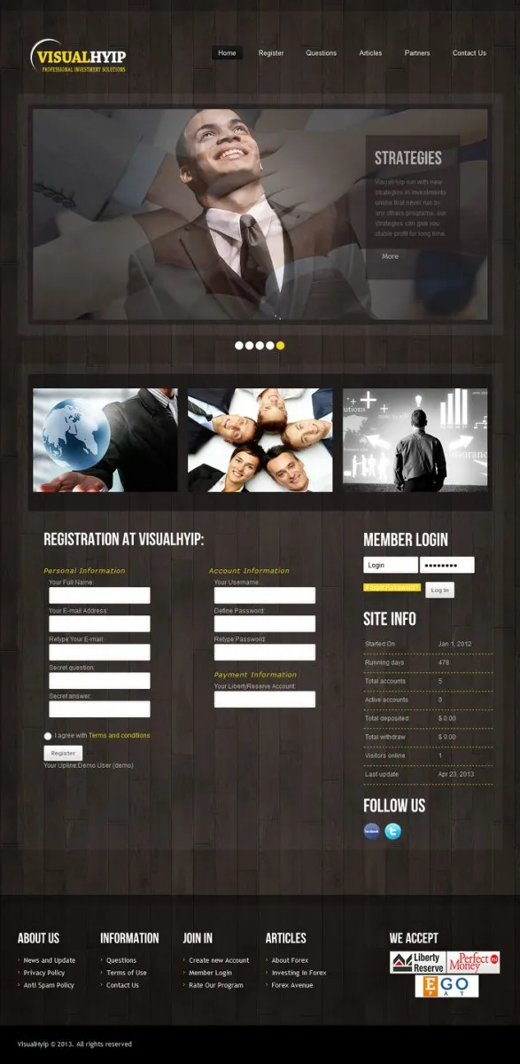 Investment Hyip Template ID - ZVPT1042 demo Page 2
