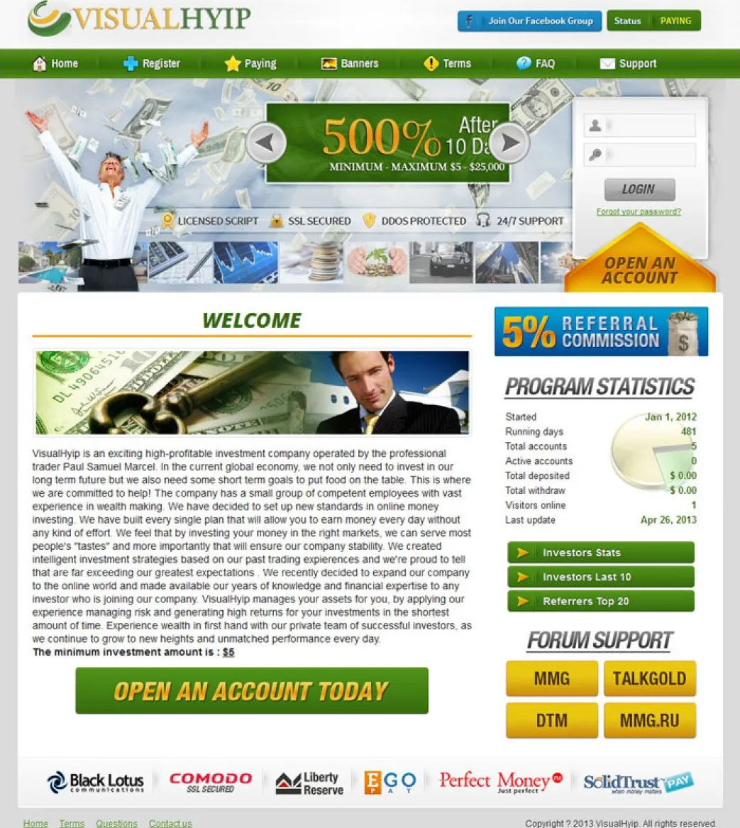 Investment Hyip Template ID - ZVPT1043 Preview