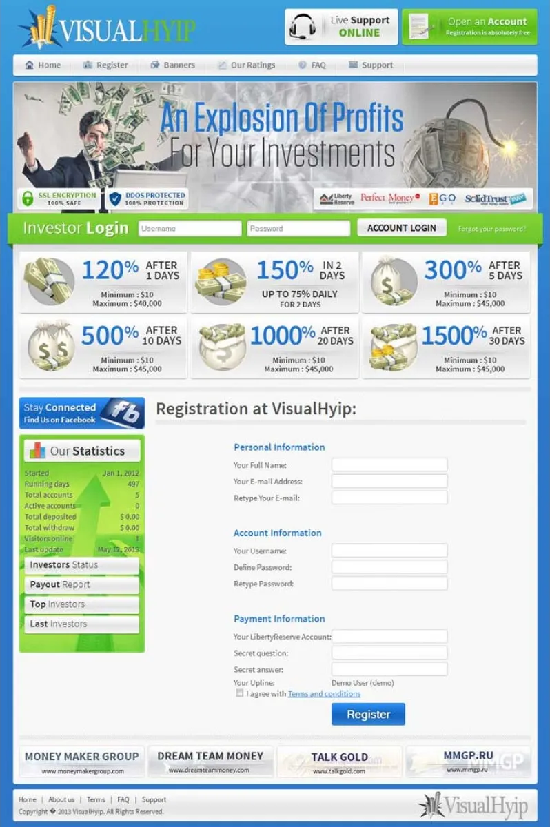 Investment Hyip Template ID - ZVPT1048 demo Page 2