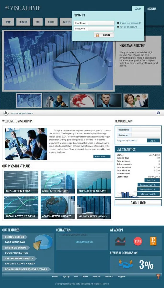 Investment Hyip Template ID - ZVPT1049 demo Page 2