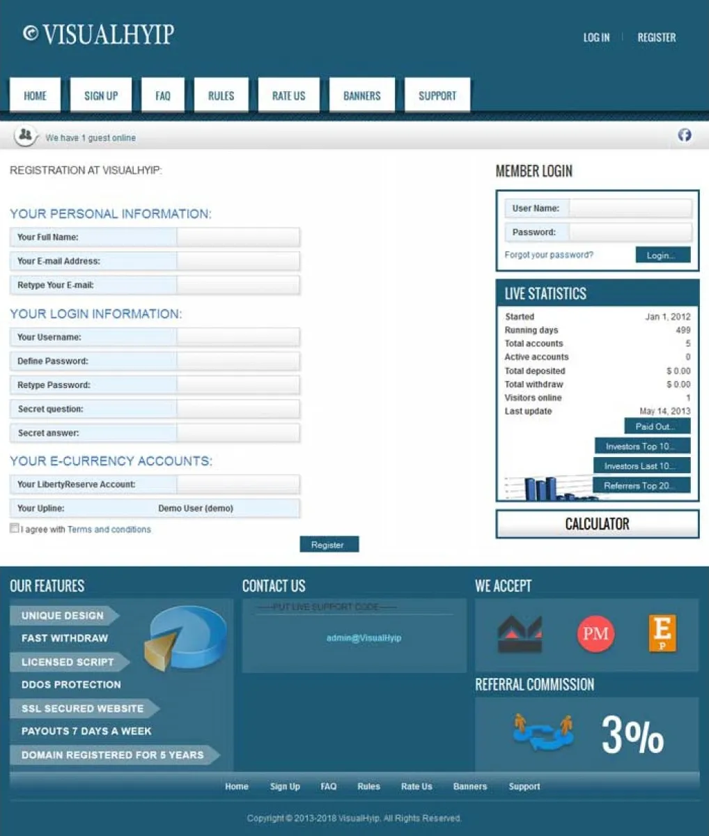 Investment Hyip Template ID - ZVPT1049 demo Page 3