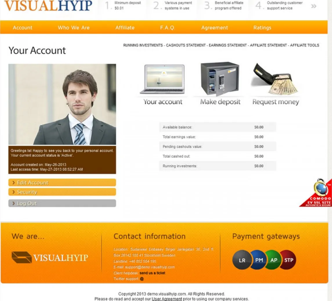 Investment Hyip Template ID - ZVPT1050 demo Page 2