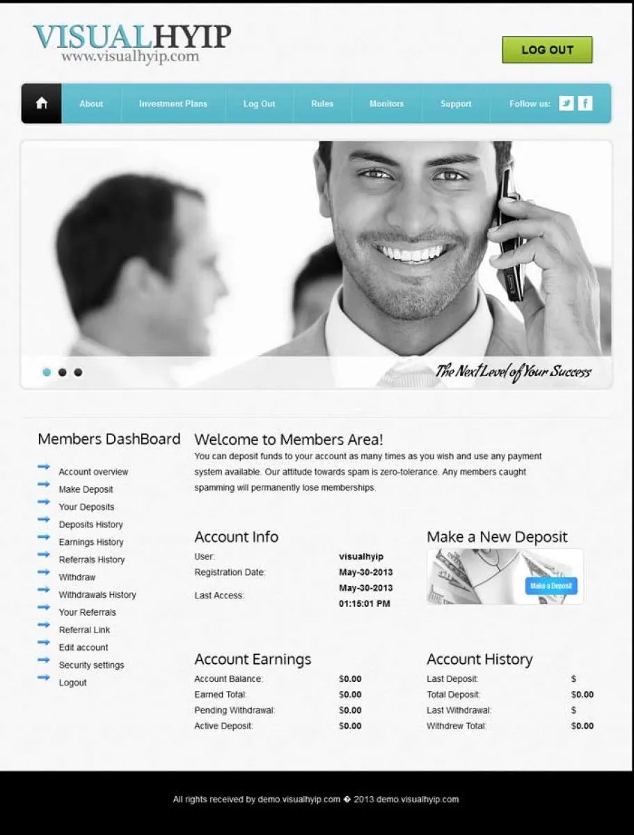 Investment Hyip Template ID - ZVPT1051 demo Page 5