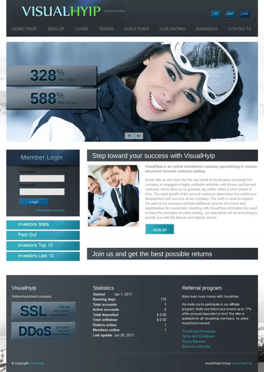 Investment Hyip Template ID - ZVPT1056 Preview