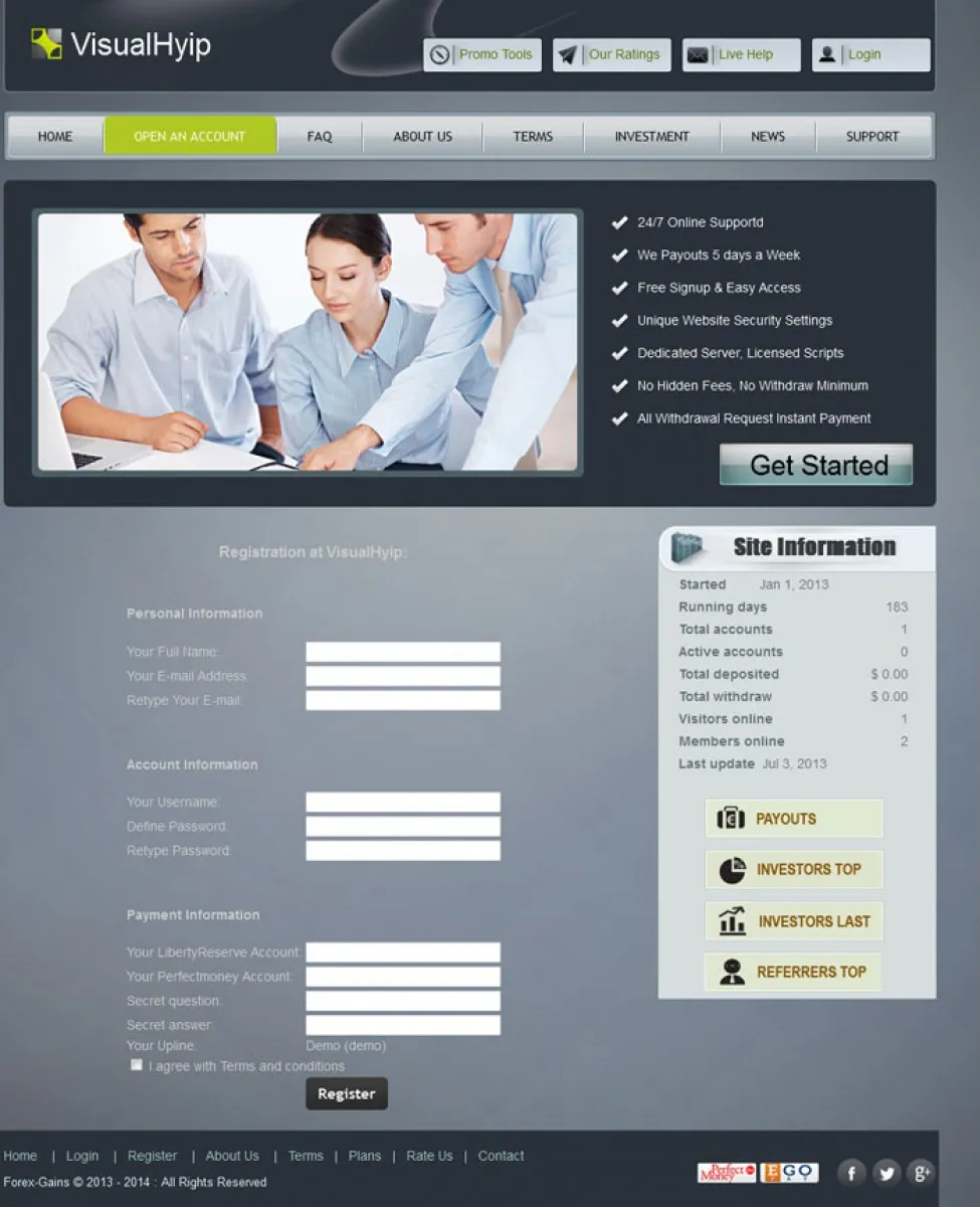 Investment Hyip Template ID - ZVPT1057 demo Page 2
