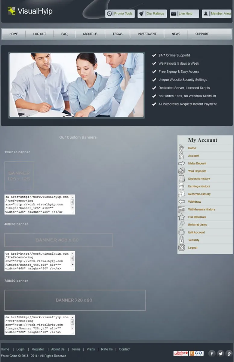 Investment Hyip Template ID - ZVPT1057 demo Page 5