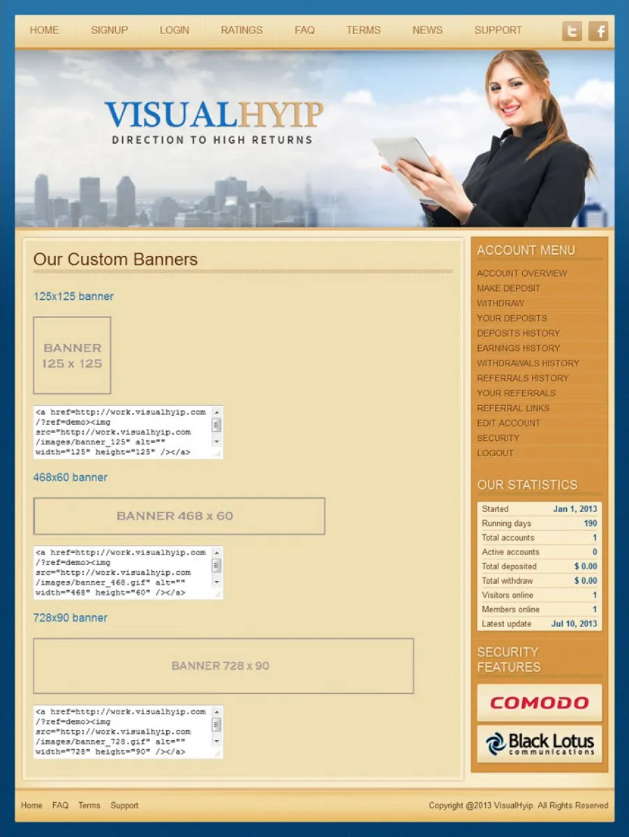 Investment Hyip Template ID - ZVPT1059 demo Page 4