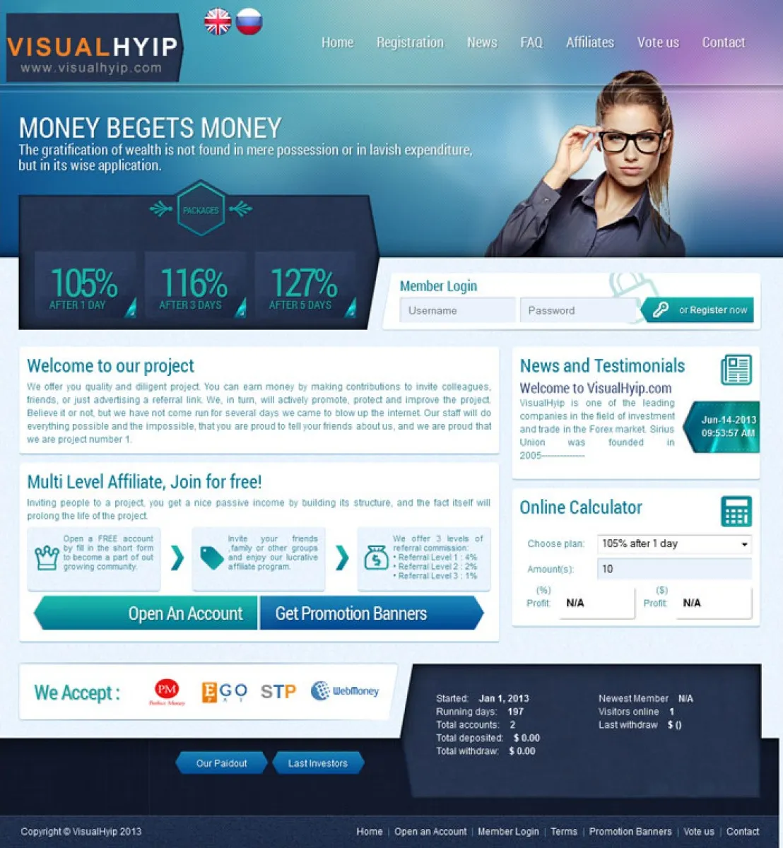 Investment Hyip Template ID - ZVPT1061 Preview