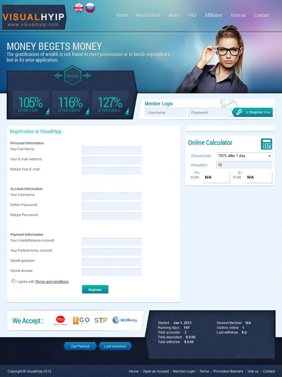 Investment Hyip Template ID - ZVPT1061 demo Page 2