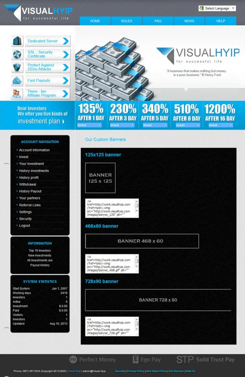 Investment Hyip Template ID - ZVPT1065 demo Page 4