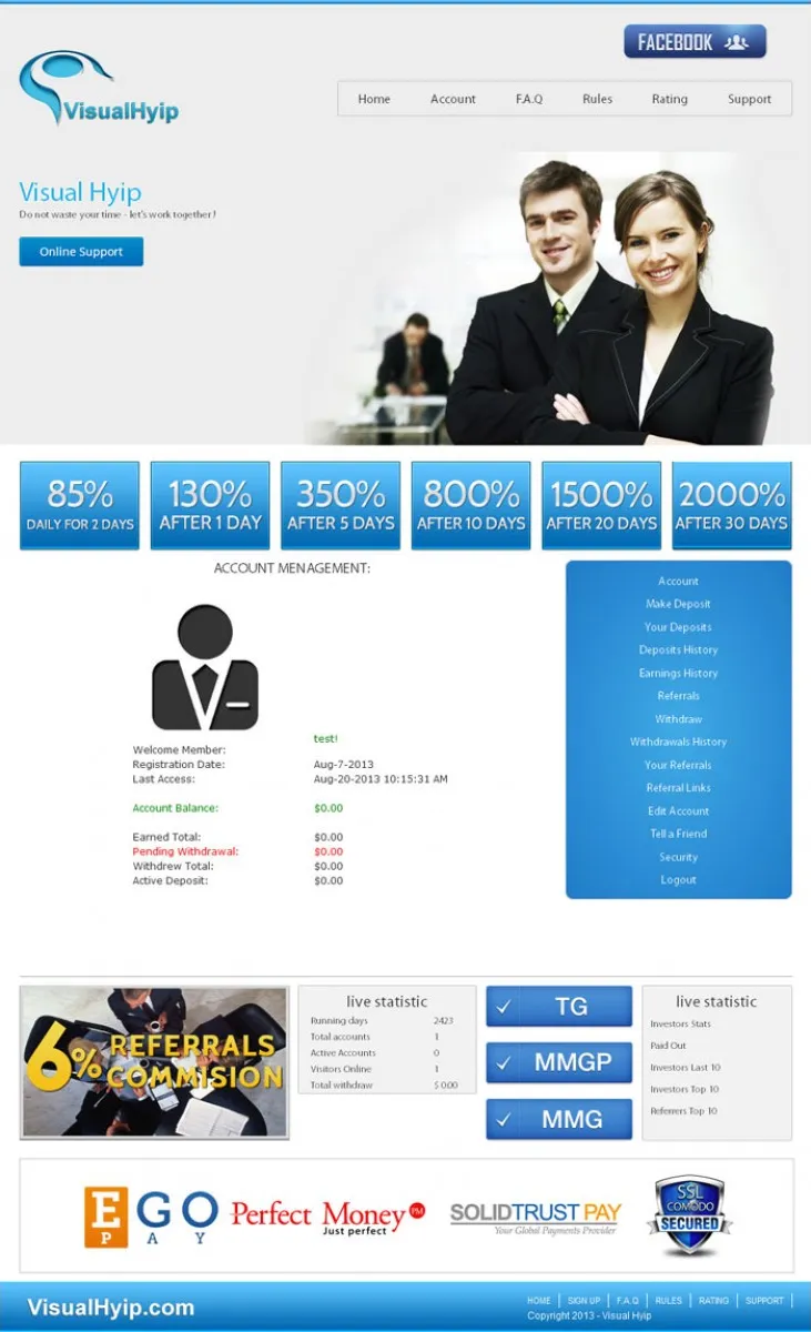 Investment Hyip Template ID - ZVPT1068 demo Page 3