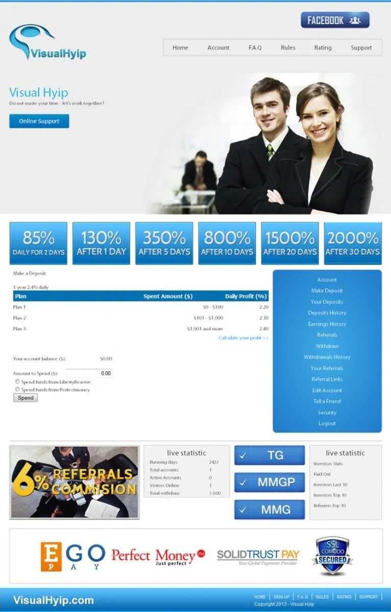Investment Hyip Template ID - ZVPT1068 demo Page 4