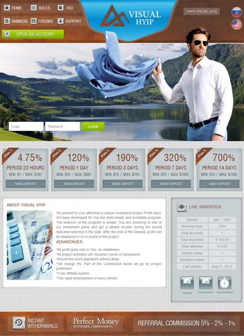 Investment Hyip Template ID - ZVPT1070 Preview