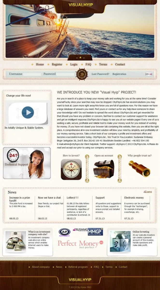 Investment Hyip Template ID - ZVPT1072 demo Page 1
