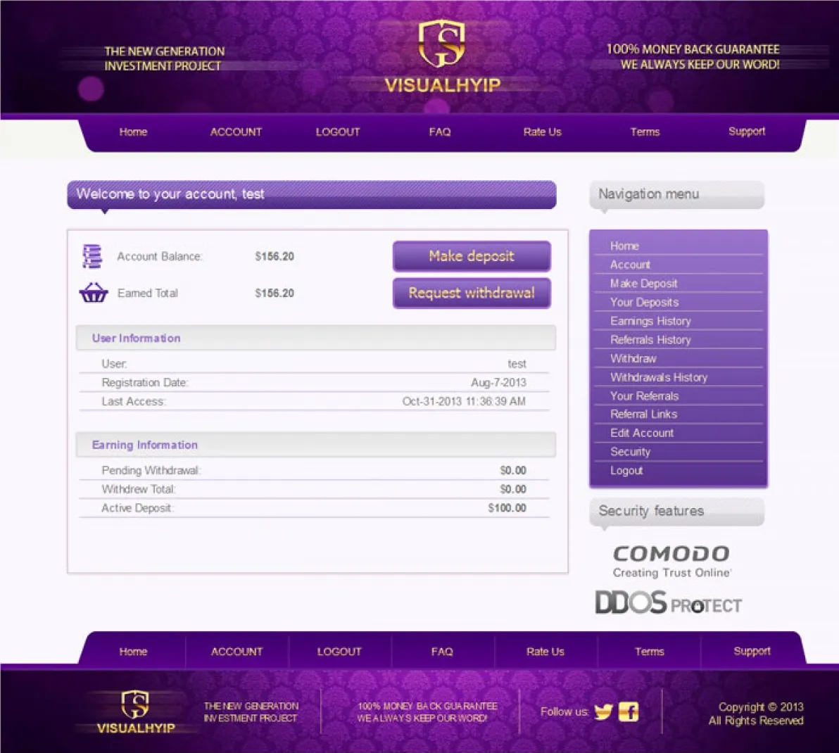 Investment Hyip Template ID - ZVPT1079 demo Page 3