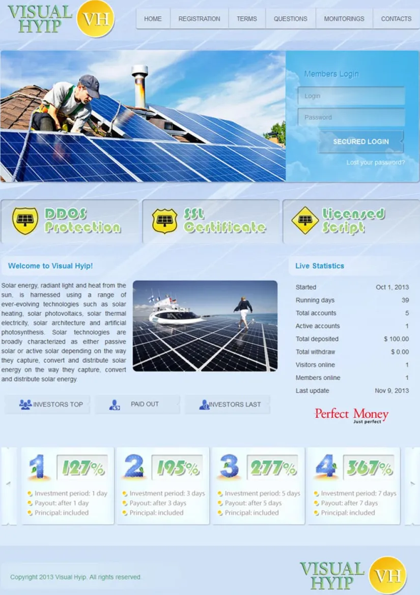 Investment Hyip Template ID - ZVPT1081 demo Page 1
