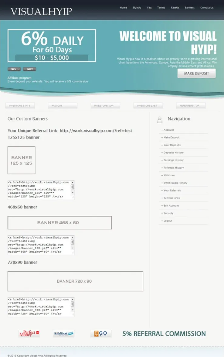 Investment Hyip Template ID - ZVPT1087 demo Page 4