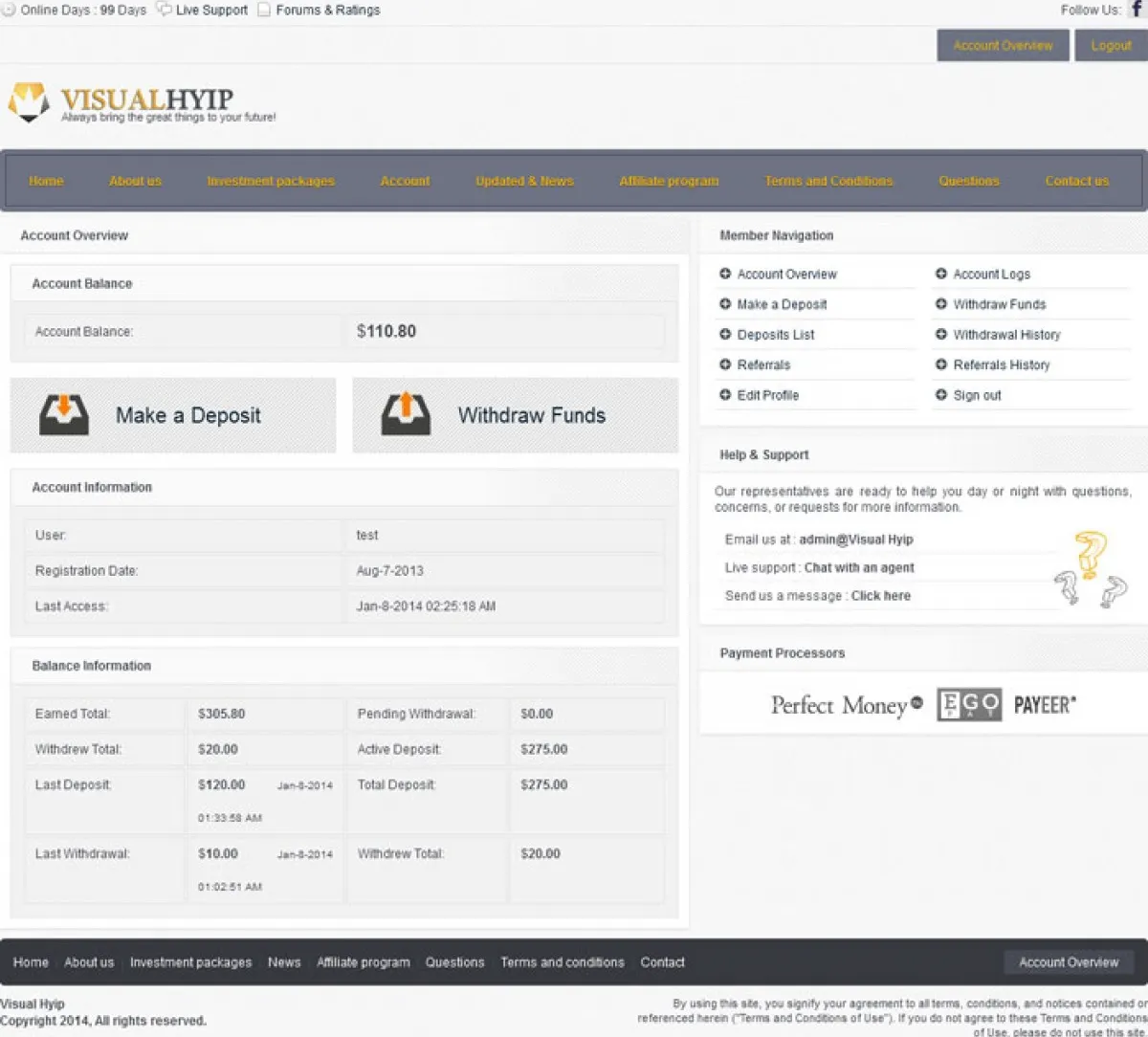 Investment Hyip Template ID - ZVPT1092 demo Page 3