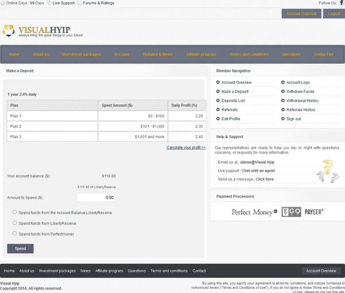 Investment Hyip Template ID - ZVPT1092 demo Page 4
