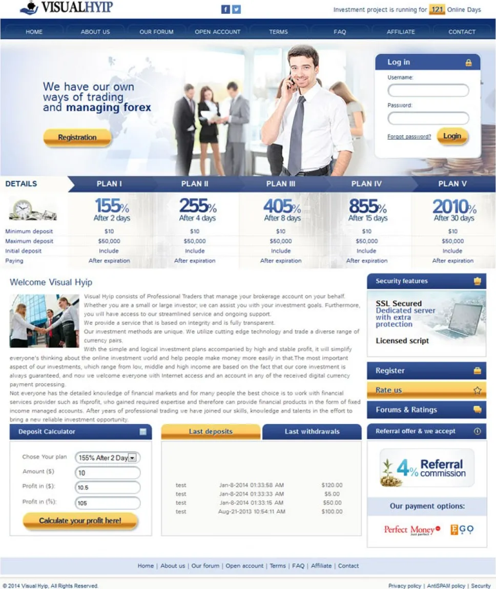 Investment Hyip Template ID - ZVPT1093 Preview