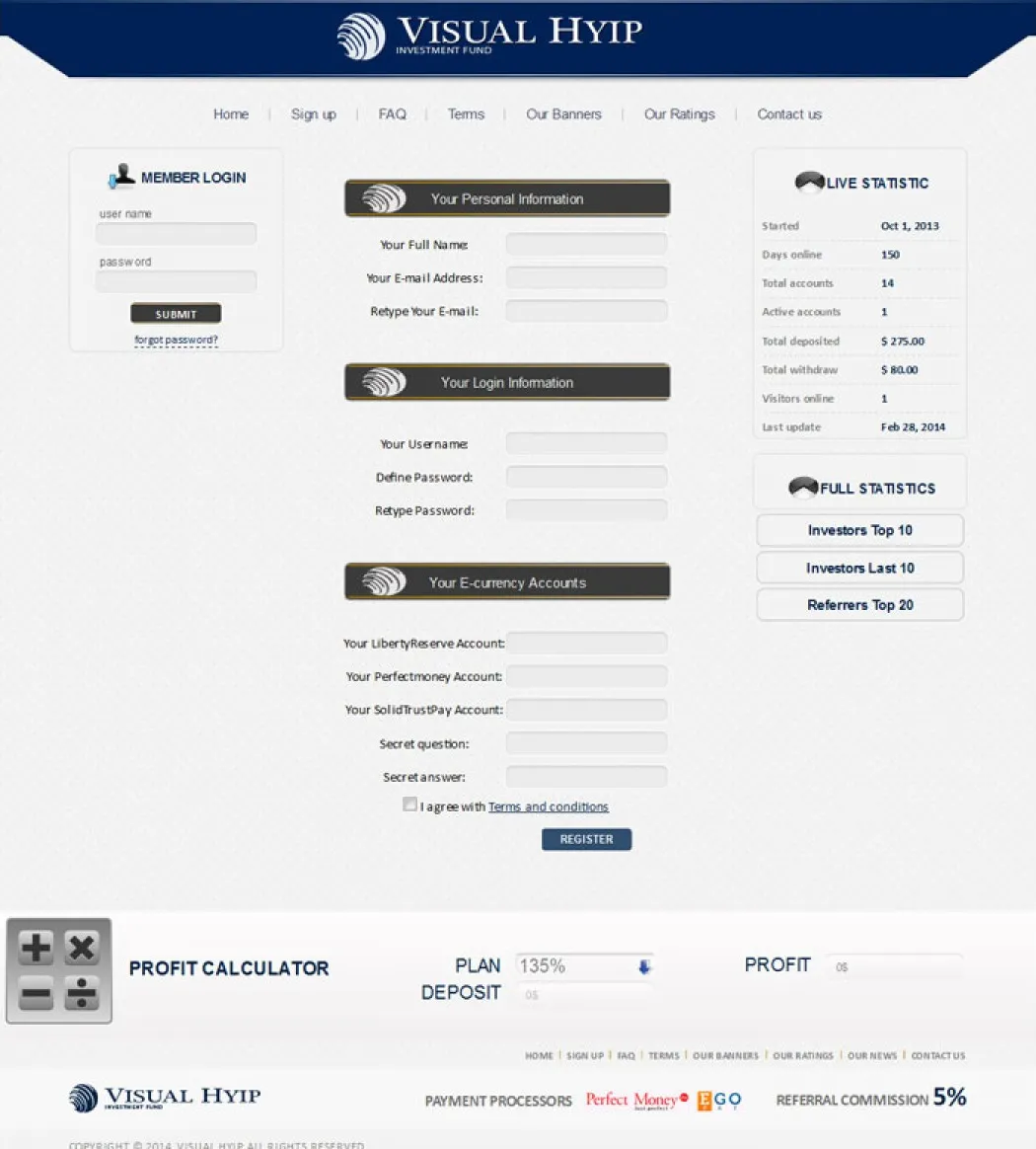 Investment Hyip Template ID - ZVPT1094 demo Page 2