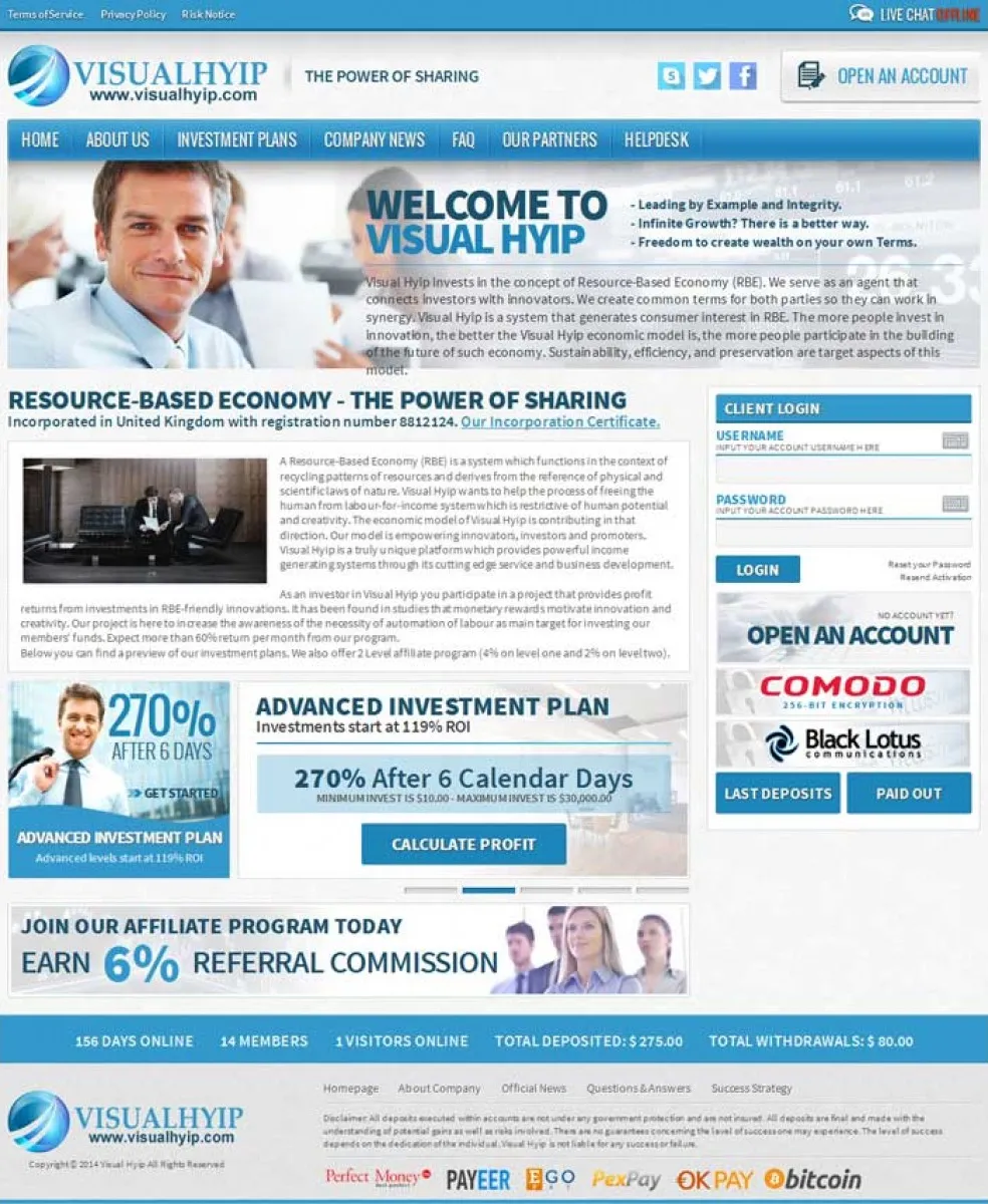 Investment Hyip Template ID - ZVPT1095 Preview