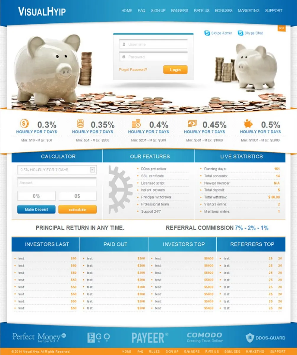 Investment Hyip Template ID - ZVPT1096 demo Page 4