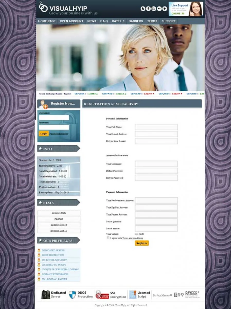 Investment Hyip Template ID - ZVPT1104 demo Page 2