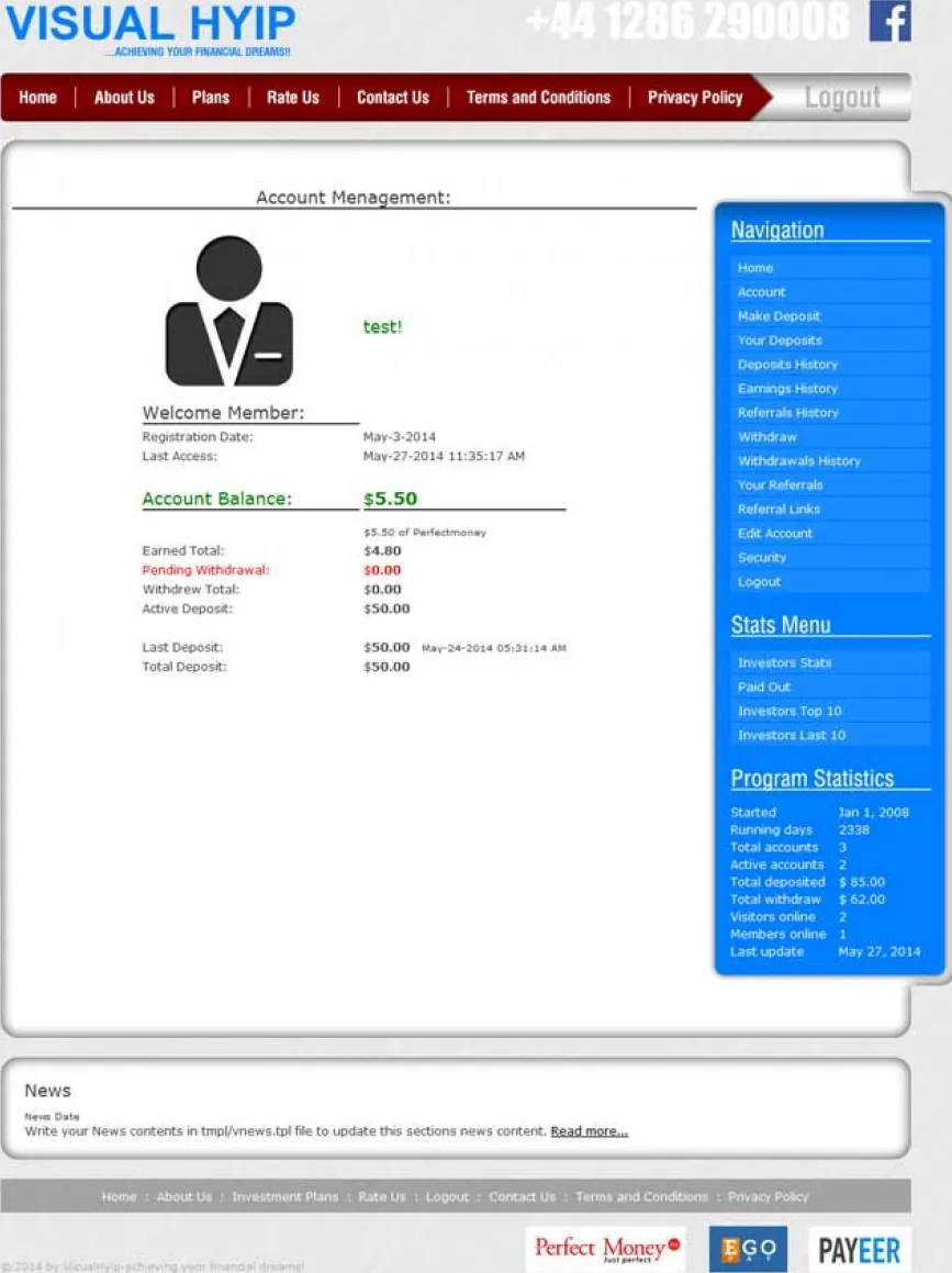 Investment Hyip Template ID - ZVPT1105 demo Page 3