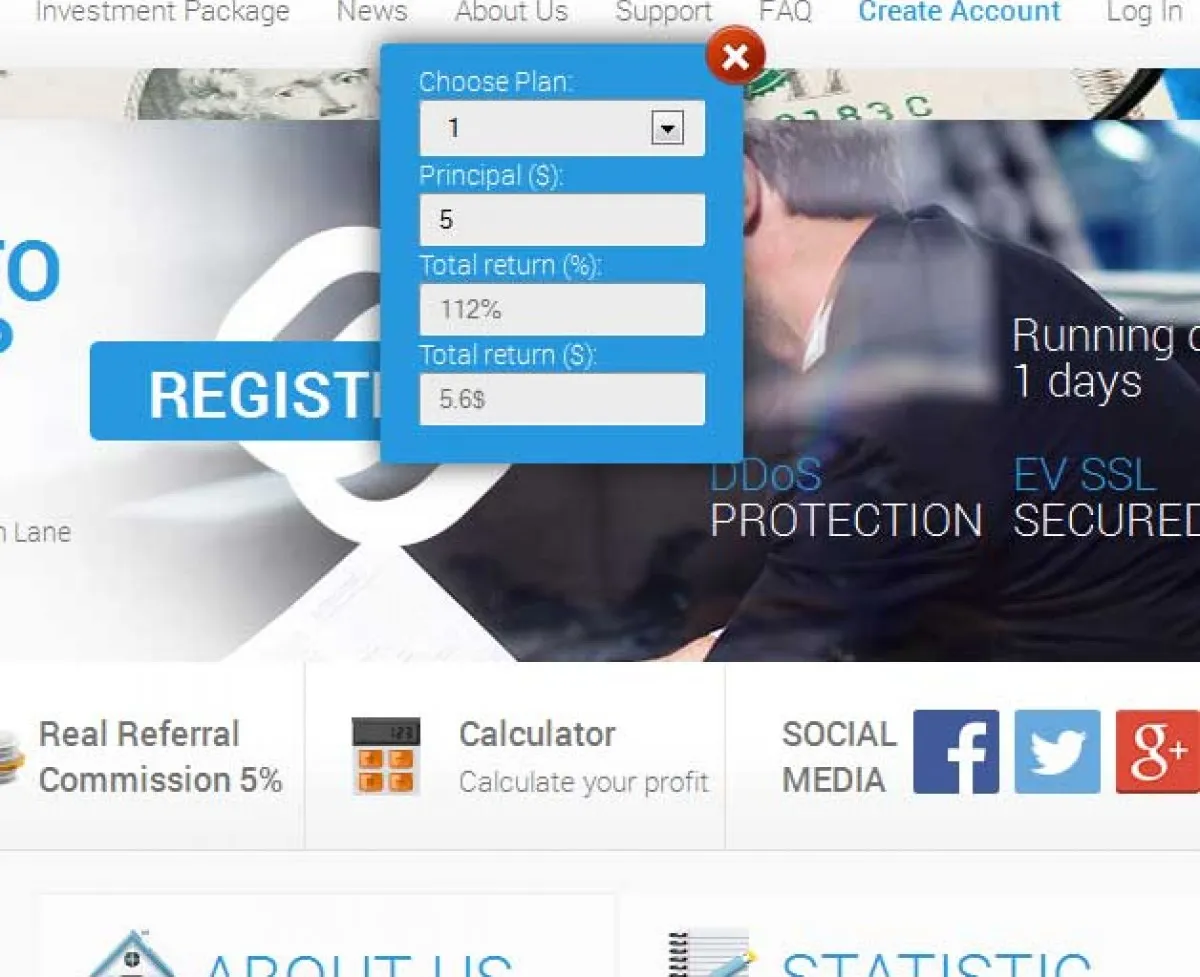 Investment Hyip Template ID - ZVPT1106 demo Page 2