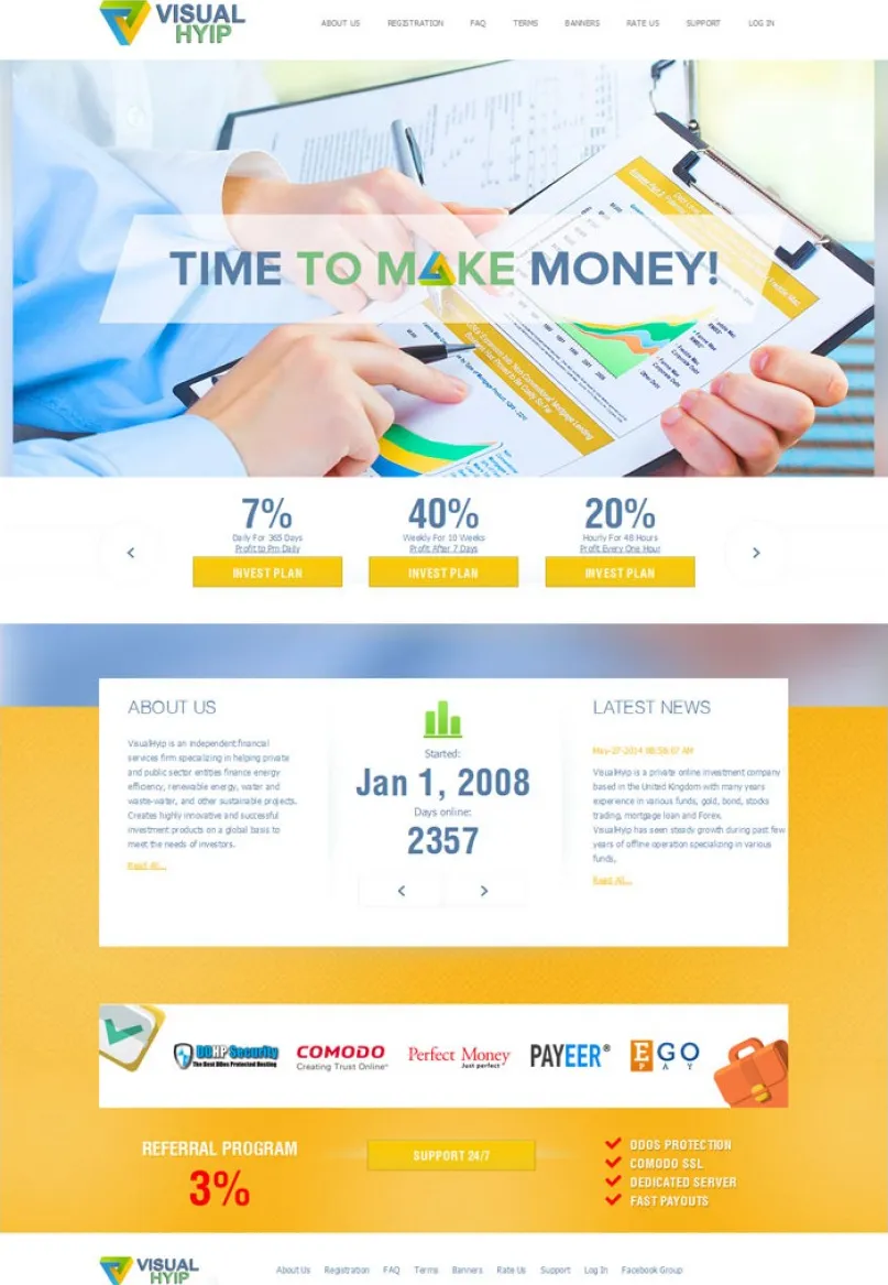 Investment Hyip Template ID - ZVPT1107 Preview