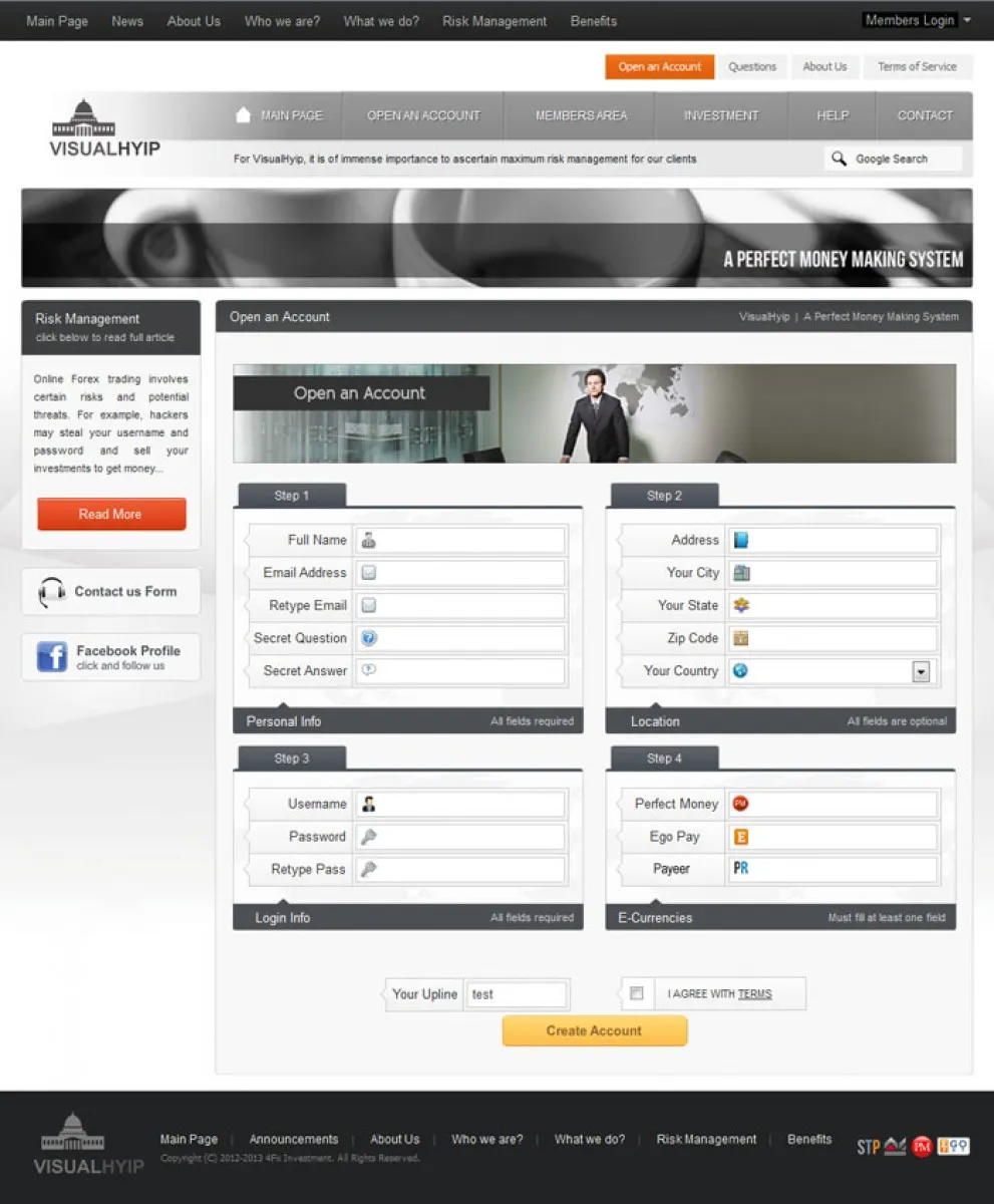 Investment Hyip Template ID - ZVPT1114 demo Page 2