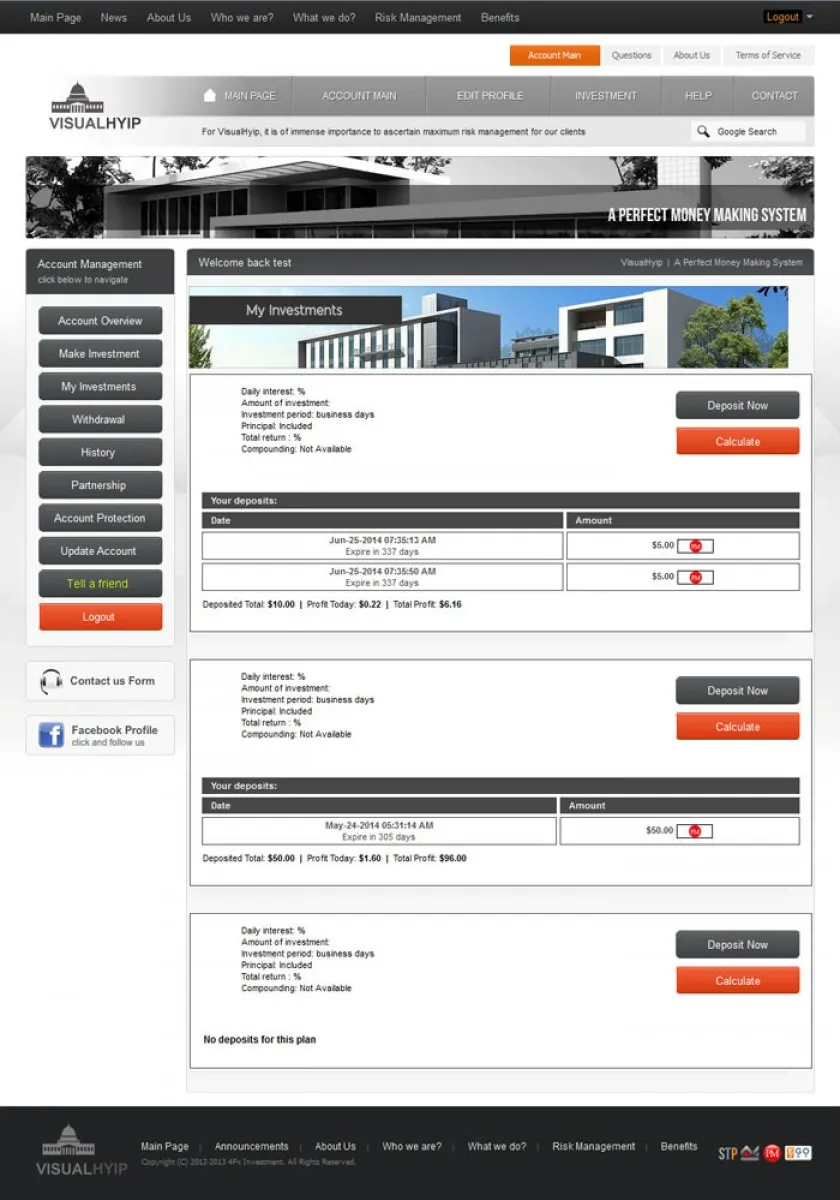 Investment Hyip Template ID - ZVPT1114 demo Page 4