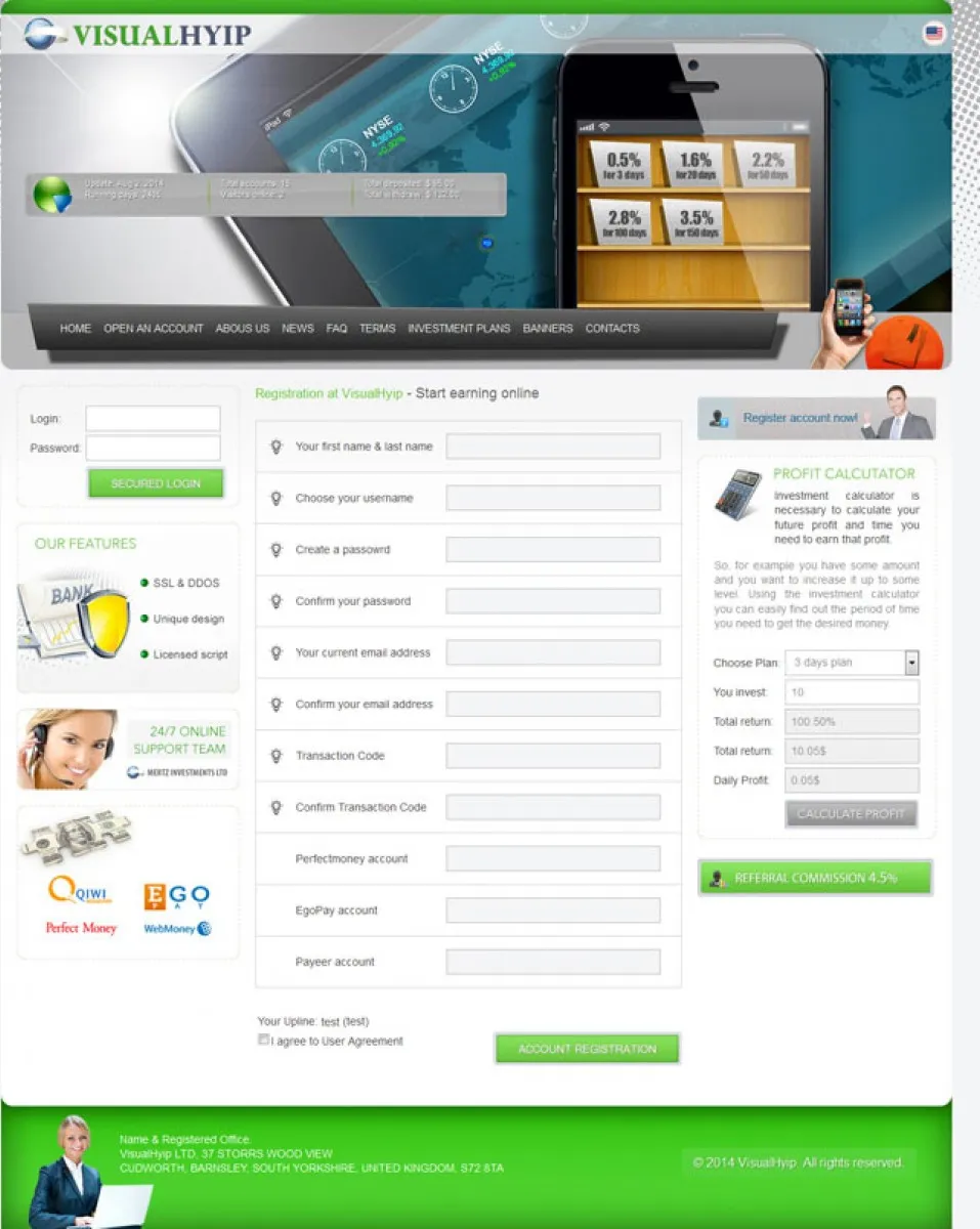 Investment Hyip Template ID - ZVPT1118 demo Page 2