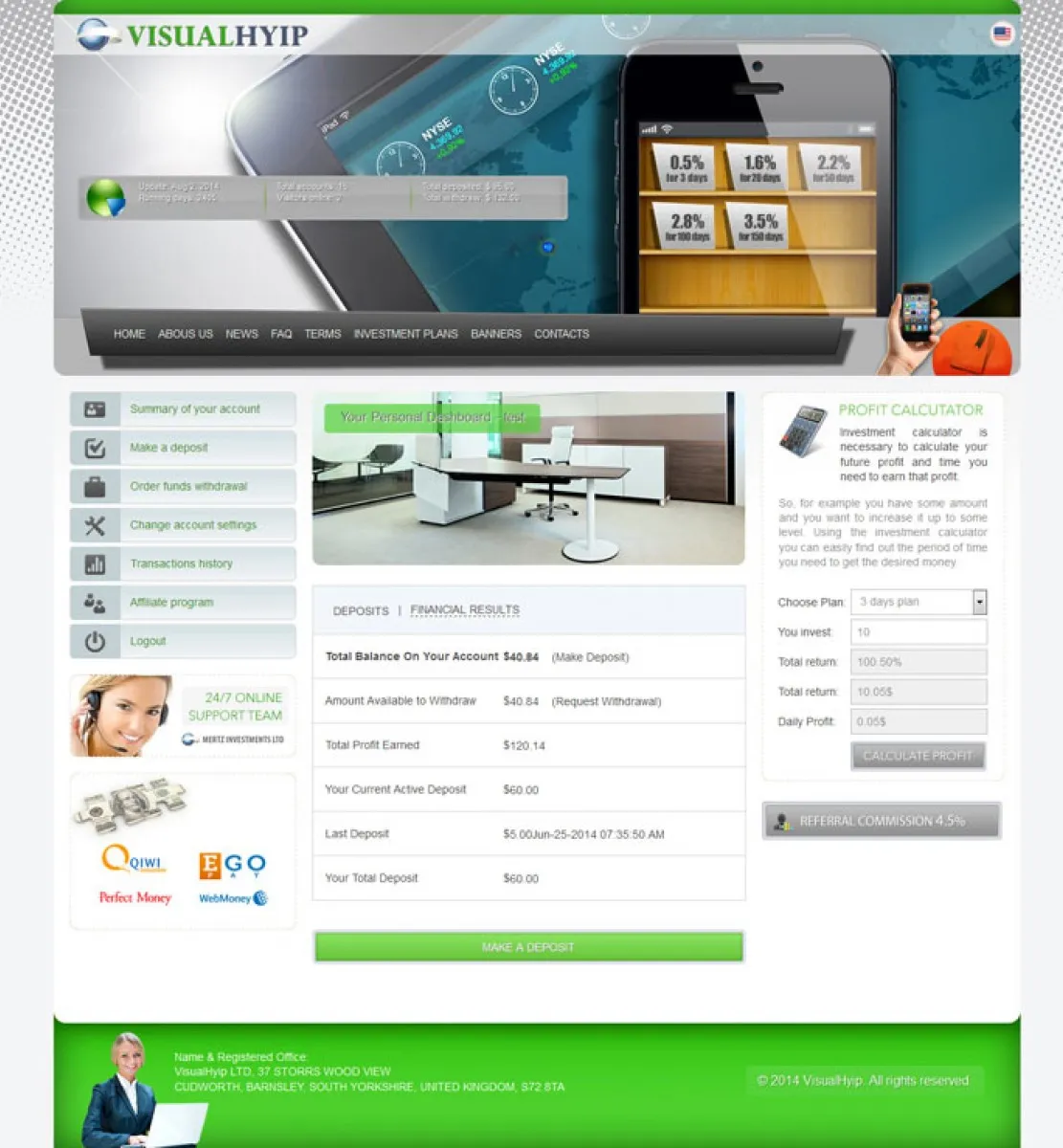 Investment Hyip Template ID - ZVPT1118 demo Page 3