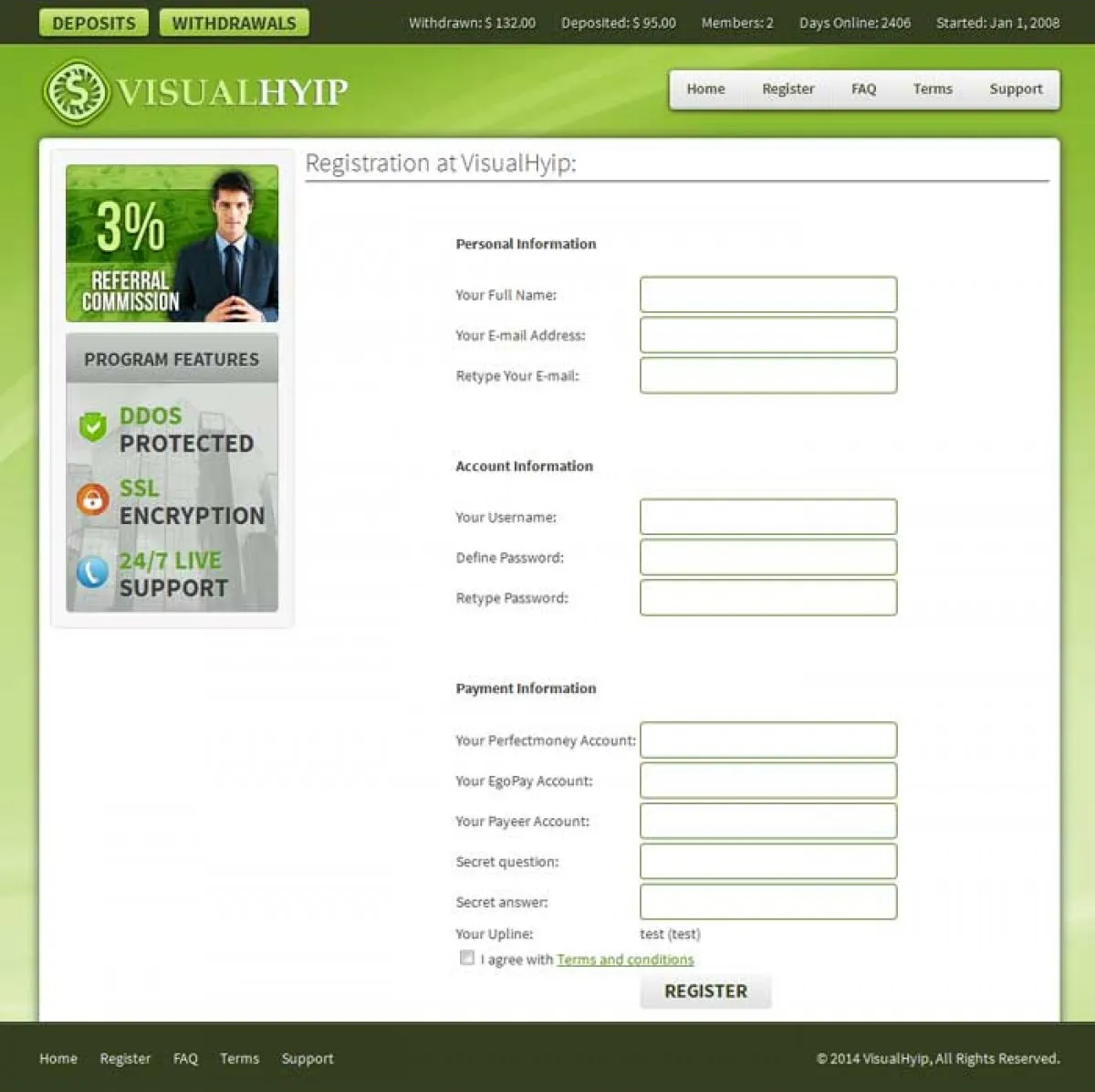Investment Hyip Template ID - ZVPT1119 demo Page 2