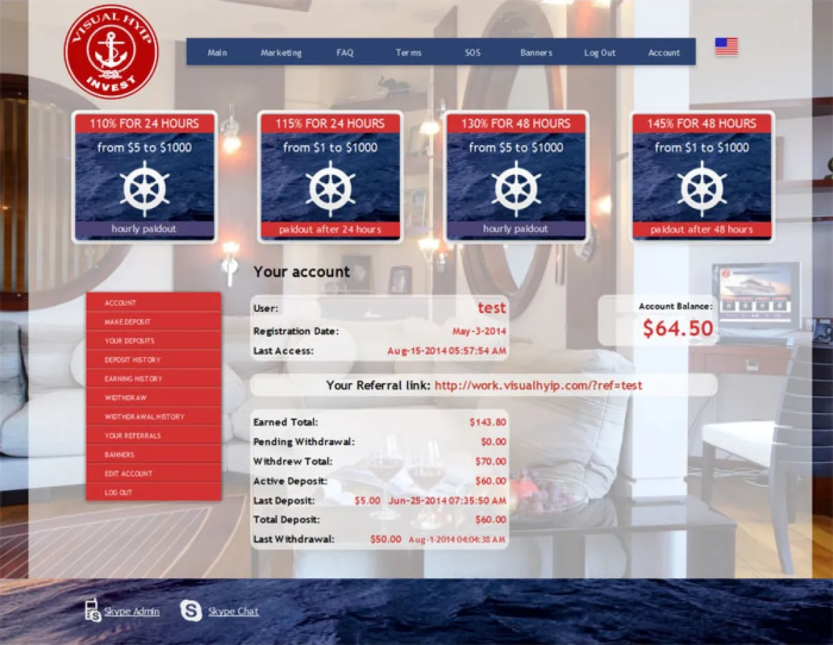 Investment Hyip Template ID - ZVPT1120 demo Page 2